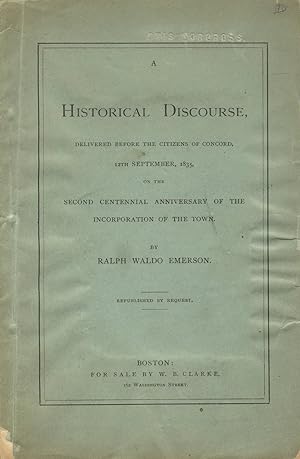 A historical discourse, delivered before the citizens of Concord, 12th September, 1835, on the se...