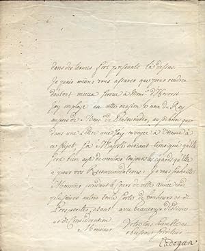 1717 William Cadogan Letter Signed
