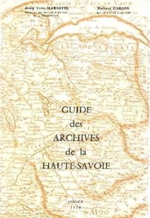 Guide des archives de la haute savoie