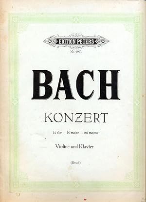 Konzert Violin und Clavier E dur. E major. Mi majeur