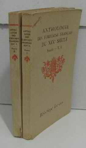 Anthologie des écrivains français du XIXè siecle Poésie tome 1 et 2