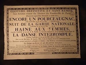 Théâtre d'Orléans. Encore un Pourceaugnac, suivi de Nuit de la garde nationale, Haine aux femmes ...