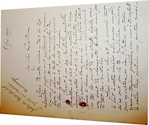 Lettre Autographe signée Marthold adressée à Caldine qui a envoyé son volume « Les Ballades » il ...