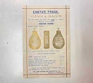 1896 Easter Ham & Bacon LAING PACKING Montreal Meat Processing Advertisement