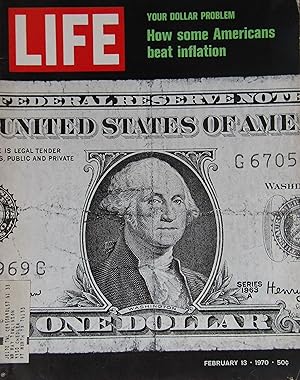 Life Magazine February 13, 1970 -- Cover: Inflation