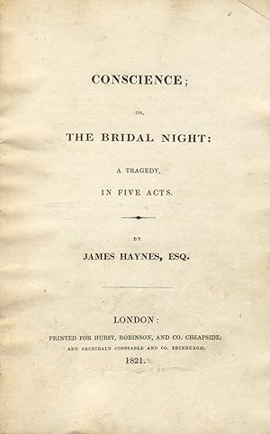 Conscience; or, The bridal night: A tragedy, in five acts