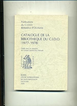 CATALOGUE DE LA BIBLIOTHEQUE DU C.I.D.O. 1977-1978