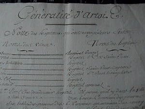 1764 - 1767 ARCHIVE OF HANDWRITTEN MANUSCRIPT REPORTS DETAILING STATUS AND ACCOUNTING OF HOSPITAL...