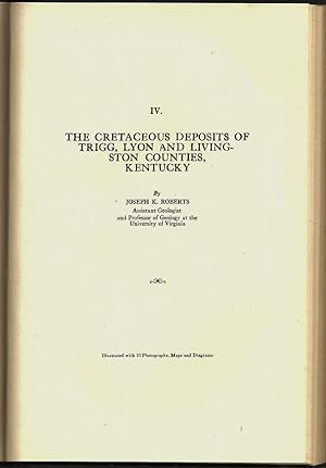 The Cretaceous Deposits Of Trigg, Lyon And Livingston Counties, Kentucky