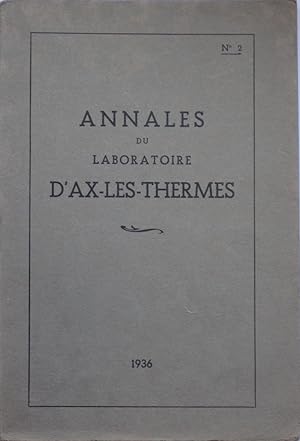 Annales du Laboratoire d'Ax-les-Thermes Numéro 2: 1936