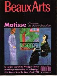 Beaux Arts N° 110 Mars 1993 . Matisse L'inventeur Des Champs De Couleur . Le Jardin Secret De Phi...