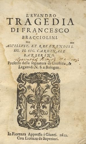 L' Evandro. Tragedia di Francesco Bracciolini.