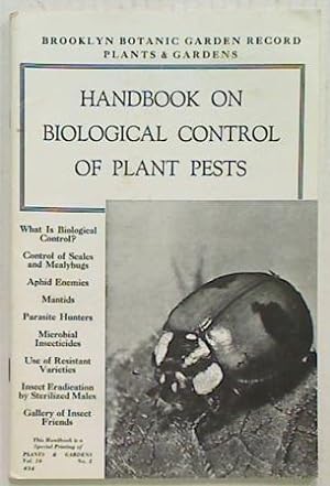 Handbook On Biological Control of Plant Pests