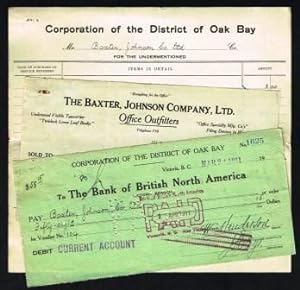 Oak Bay District Payment Voucher, 1911; 3pc
