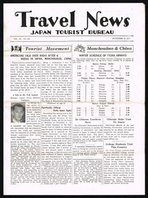 Travel News; Japan Tourist Bureau, November 15, 1939
