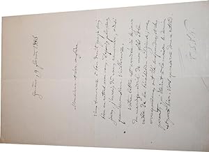 Belle lettre autographe signée de l'historien genevois Jules Vuy, adressée à Léonce PINGAUD, hist...