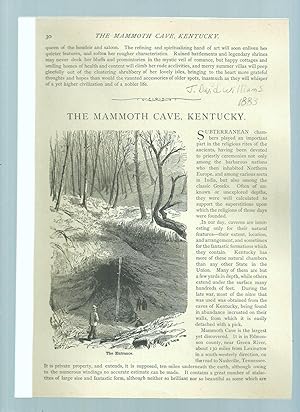 The Mammoth Cave, Kentucky
