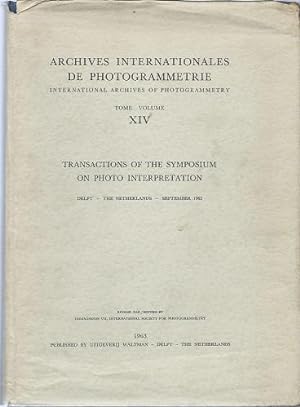 Transactions of the Symposium on Photo Interpretation, Delft, 1962