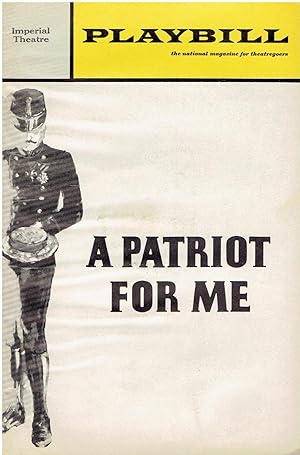Playbill: "A Patriot For Me" - Starring Maximilian Schell - Premiere Performance (Volume 6, Octob...