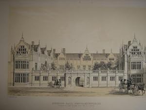 Original Lithograph Illustration of Ruston Hall, Northamptonshire, from the Studies of Old Englis...