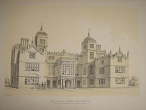 Original Lithograph Illustration of Charlton House, Wiltshire, from the Studies of Old English Ma...