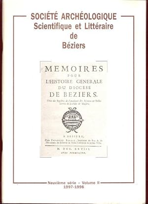 Société Archéologique Scientifique et Littéraire De Béziers . Neuvième Série . Volume II . 1997-1998