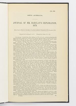 Journal of Mr Barclay's Exploration, 1878