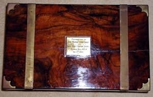 Walnut writing box presented to Rev. Thomas Ellis Jones by the Beryl St. Baptist Church, Broken H...