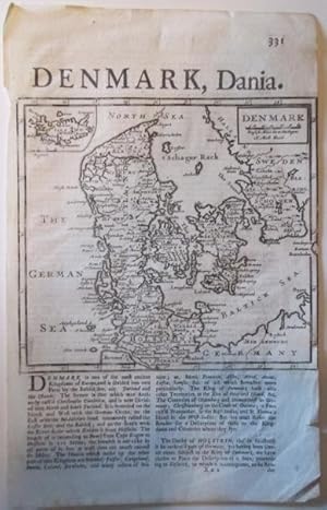 Denmark, Dania. Map from A system of Geography