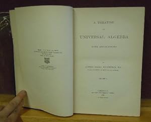 A Treatise on Universial Algebra with Applications. Volume I.