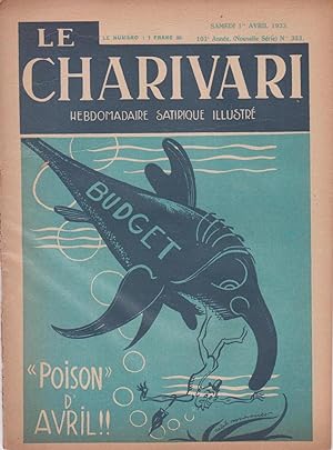 Revue "Le Charivari" n°353 du 1er avril 1933 : "Budget : Poison d'avril !!"