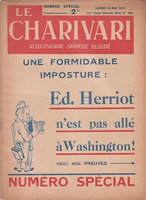 Revue "Le Charivari" n°360 du 20 mai 1933 : "Numéro spécial - Une formidable imposture : Ed. Herr...