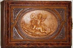 Black Forest Photo Album with An Unusual Relief Depicting Putti, One Blowing Bubbles, the Other, ...