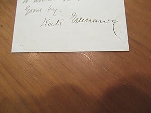 Autographed Note By Kate Greenaway