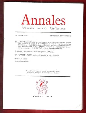 Annales , Économie - Sociétés - Civilisations . n° 5 . Septembre-Octobre 1983 : La Femme , Le Sai...
