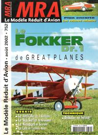 Le Modèle Réduit D'avion Août 2002 N° 752 : Plan encarté - Les Voitures Volantes - Le Fokker Trip...