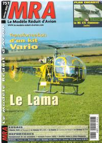 Le Modèle Réduit D'avion Janvier 2003 N° 757 : Plan encarté - Le 475 " Vanneau ( Suite ) -le Lama...