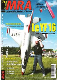 Le Modèle Réduit D'avion Mai 2003 N° 761 : - Plan encarté , Le Sagitta + - Le YF 16 De Finimodel ...