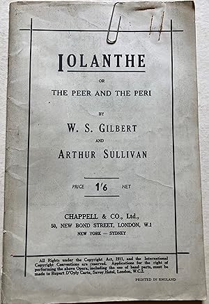 Iolanthe Or The Peer And The Peri