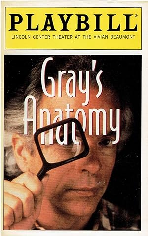Playbill: "Gray's Anatomy" - Starring Spalding Gray