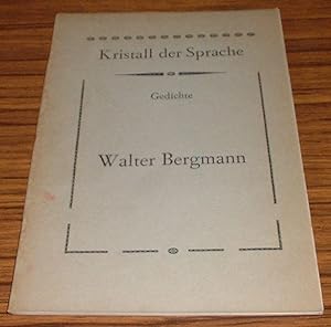 Kristall Der Sprache : Gedichte