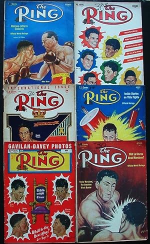 The Ring. World's Foremost Boxing Magazine: April, June, August, October, November & December 195...