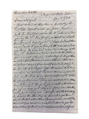 Five Autograph Letters sent to a grown daughter in Massachusetts by an Unidentified American Woma...