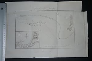 Carte du COMBAT NAVAL D'ABOUKIR. Avec la position des Escades Francaise et Anglaise le 1er Aout v...