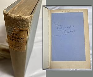 THE COMMON READER. Signed by Virginia Woolf Association Copy From the library of Victoria Strache...