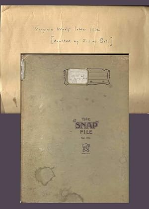 A "SNAP" LETTER AND PAPER FILE. Virginia Woolf's copy
