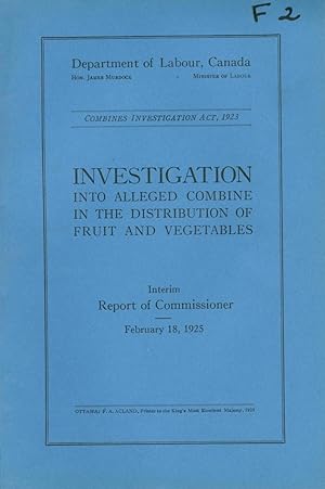 Investigation into Alleged Combine in the Distribution of Fruit and Vegetables