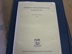 Indian Philosophical Annual Volume Three 1967