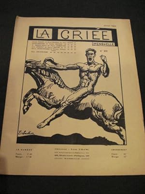 REVUE Mensuelle : LA CRIEE. N°20. Janv. 1923