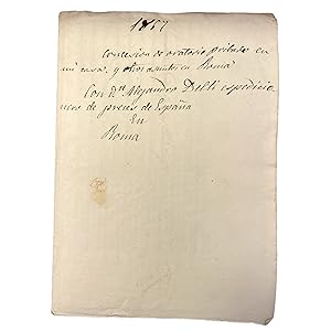 DOCUMENTO DEL VATICANO, CARTA DEL CONDE DE SAN LUIS Y ESCRITOS DE LA EMBAJADA DE ESPAÑA EN ROMA C...